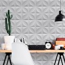 Ver imagem 2 de 50 Placas Revestimento de Parede Pvc 3d Alto Relevo Pétalas Branco 3,12 M²