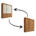 Ver imagem 3 de Guarda Roupa 3 Portas de Correr e 9 Gavetas Itapema Cedro/off Flex