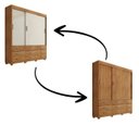 Ver imagem 3 de Guarda Roupa 3 Portas de Correr e 9 Gavetas Itapema Cedro/off Flex