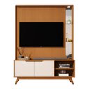 Ver imagem 1 de Home Tucumã 1.4 Tv até 60 Pol. Pés de Madeira Maciça e Led Nature/off White