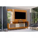Ver imagem 1 de Painel para TV Frizz Plus até 60" 200cm MDP com LED Cinamomo e Off White Madetec Móveis