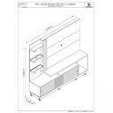 Ver imagem 2 de Painel para TV Frizz Plus até 60" 200cm MDP com LED Cinamomo e Off White Madetec Móveis