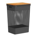 Ver imagem 1 de Cesto de Roupas Grid com Tampa de Bambu 49 Litros Preto