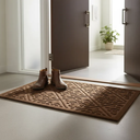 Ver imagem 4 de Capacho Tapete Arabesco Porta Entrada Pvc Antiderrapante Marrom