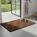 Ver imagem 5 de Capacho Tapete Arabesco Porta Entrada Pvc Antiderrapante Marrom