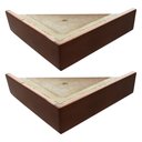 Ver imagem 1 de Kit 2 Pés de Madeira em L para Sofá 17cm - Mozzelar