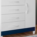 Ver imagem 2 de Cômoda Sapateira 4 Gavetas Branco Titanium Quadriflex Turquídea Shop Jm