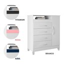 Ver imagem 6 de Cômoda Sapateira 4 Gavetas Branco Titanium Quadriflex Turquídea Shop Jm