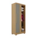 Ver imagem 3 de Guarda-roupa Solteiro Modulado Freyr 1 Porta com Pés Jequitibá/granizo - Pnr Móveis