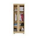 Ver imagem 2 de Guarda-roupa Solteiro Modulado Freyr 1 Porta com Pés Jequitibá/granizo - Pnr Móveis