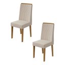 Ver imagem 1 de Kit 2 Cadeiras Exclusive Lopas - Rovere Naturale - Linho Rinzal Bege 173