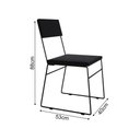 Ver imagem 3 de Kit 8 Cadeiras de Jantar Málaga Veludo Preto para Mesa Sala Cozinha Conforto e Decoração - Preto