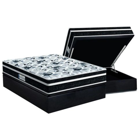 Cama Box Baú Casal: Colchão Ortopédico Probel D28 / EP ProDormir Advanced Tech1000 Plus + Base CRC S