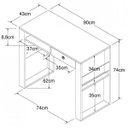 Ver imagem 3 de Escrivaninha e Paris 1 Gaveta 1 Nicho 39,5cm Art In Móveis