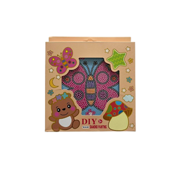 Kit Pintura Diamante Diy 5d Infantil com Moldura Porta Retrato Fúcsia Escuro - 2