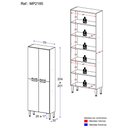 Ver imagem 3 de Paneleiro com 4 Portas Paris Multimóveis MP2185 Rustic/Branco