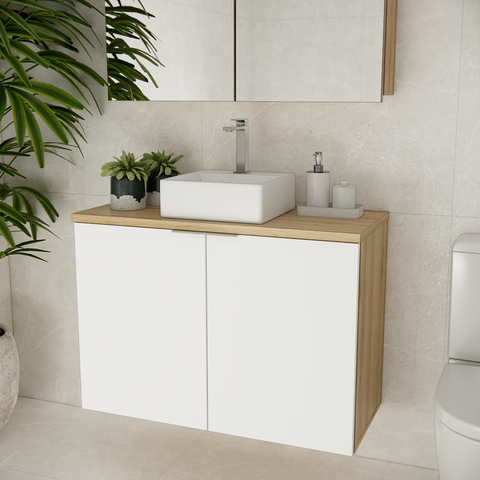 Gabinete Nature 90cm Estilare Gab4032 Carvalho/branco