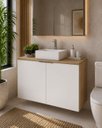 Ver imagem 1 de Gabinete Nature 90cm Estilare GAB4032 Carvalho/Branco