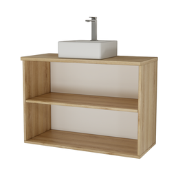 Gabinete Nature 90cm Estilare Gab4032 Carvalho/branco - 4