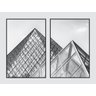 Kit 02 quadros decorativos em Canvas 50 X 70 Museu Louvre. - 1