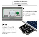 Ver imagem 6 de Luminária Pública 150w Led Solar Poste Sensor e Fotocelula Branco Frio Ip66