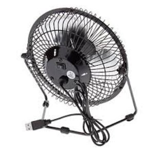 Ventilador em Metal de Mesa, Notebook, Mini Circulador de Ar, Usb, Potente, Casa, Carro, Articulável