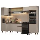 Ver imagem 2 de Armário de Cozinha Completa de Canto 385cm Crema Nice Madesa 04 Crema