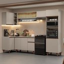 Ver imagem 1 de Armário de Cozinha Completa de Canto 385cm Crema Nice Madesa 04 Crema