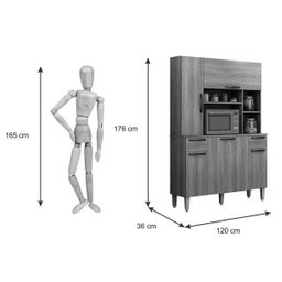 Armário De Cozinha Safira Plus Sallêto - Carvalho - 3