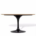 Ver imagem 2 de Mesa de Jantar Tulipa Saarinen Oval 160x90cm Tampo Mezzo Castani - Preto