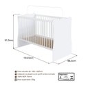Ver imagem 3 de Berço Infantil em MDP 91,5x133,5cm Plasbaby Branco