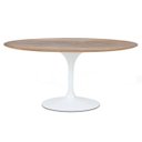 Ver imagem 1 de Mesa de Jantar Tulipa Saarinen Oval 180x100cm Tampo Mezzo Castani - Branco