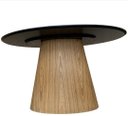 Ver imagem 2 de Mesa de Jantar Cone Oval 137x90cm Tampo Laqueado Base Madeira Freijó - Preto