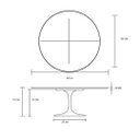 Ver imagem 2 de Mesa de Jantar Tulipa Saarinen Redonda 60cm Tampo Freijó - Branco