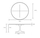 Ver imagem 2 de Mesa de Jantar Tulipa Saarinen Redonda 60cm Tampo Freijó - Branco