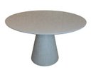Ver imagem 2 de Mesa de Jantar Cone 160cm Cimento Queimado + Vidro 4mm - Cinza Claro