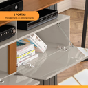 Ver imagem 6 de Painel para Tv até 55 Polegadas com Espelho 1,83m Intense Ripado Impressão 3d Freijó/off White