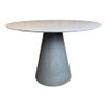 Mesa de Jantar Cone Concreto 130cm Tampo Laqueada - Branco - 4