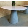 Mesa de Jantar Cone Concreto 130cm Tampo Laqueada - Branco - 2