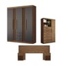 Conjunto Quarto Completo Veneza Jatoba Grafite - 1