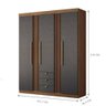 Conjunto Quarto Completo Veneza Jatoba Grafite - 5