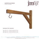 Ver imagem 2 de Kit 4 Suporte Parede para Vaso de Planta C/ Gancho 31cm