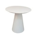 Ver imagem 1 de Mesa Lateral Cone Redonda 51 cm Laqueada - Branco