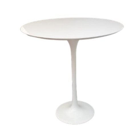 Mesa Lateral Tulipa Saarinen Redonda 51 cm Laqueada - Branco