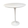 Mesa Lateral Tulipa Saarinen Redonda 51 cm Laqueada - Branco - 1