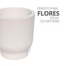 Vaso Decorativo Garrafa Invertida Lisa 9,5cm em Cimento Artesanal Branco - 2