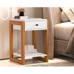 Mesa de Cabeceira 1661 Branco/Brilho JB Bechara - 2