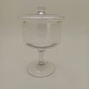 Ver imagem 2 de Potiche Vidro 22x18x18cm Transparente Vaso Decorativo Bomboniere