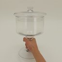 Ver imagem 3 de Potiche Vidro 22x18x18cm Transparente Vaso Decorativo Bomboniere
