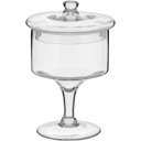 Ver imagem 1 de Potiche Vidro 22x18x18cm Transparente Vaso Decorativo Bomboniere